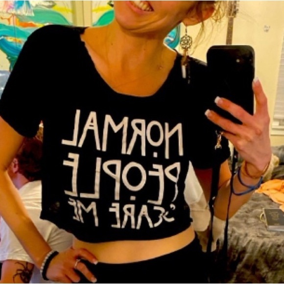 Tops - Crop Top Normal People Scare Me